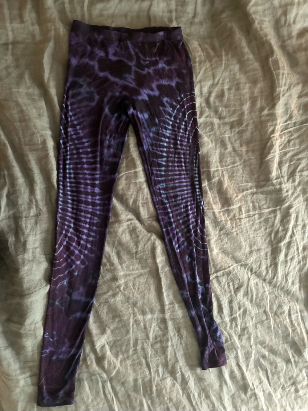 Katmandu Purple Tie-Dye Leggings bamboo viscose one size